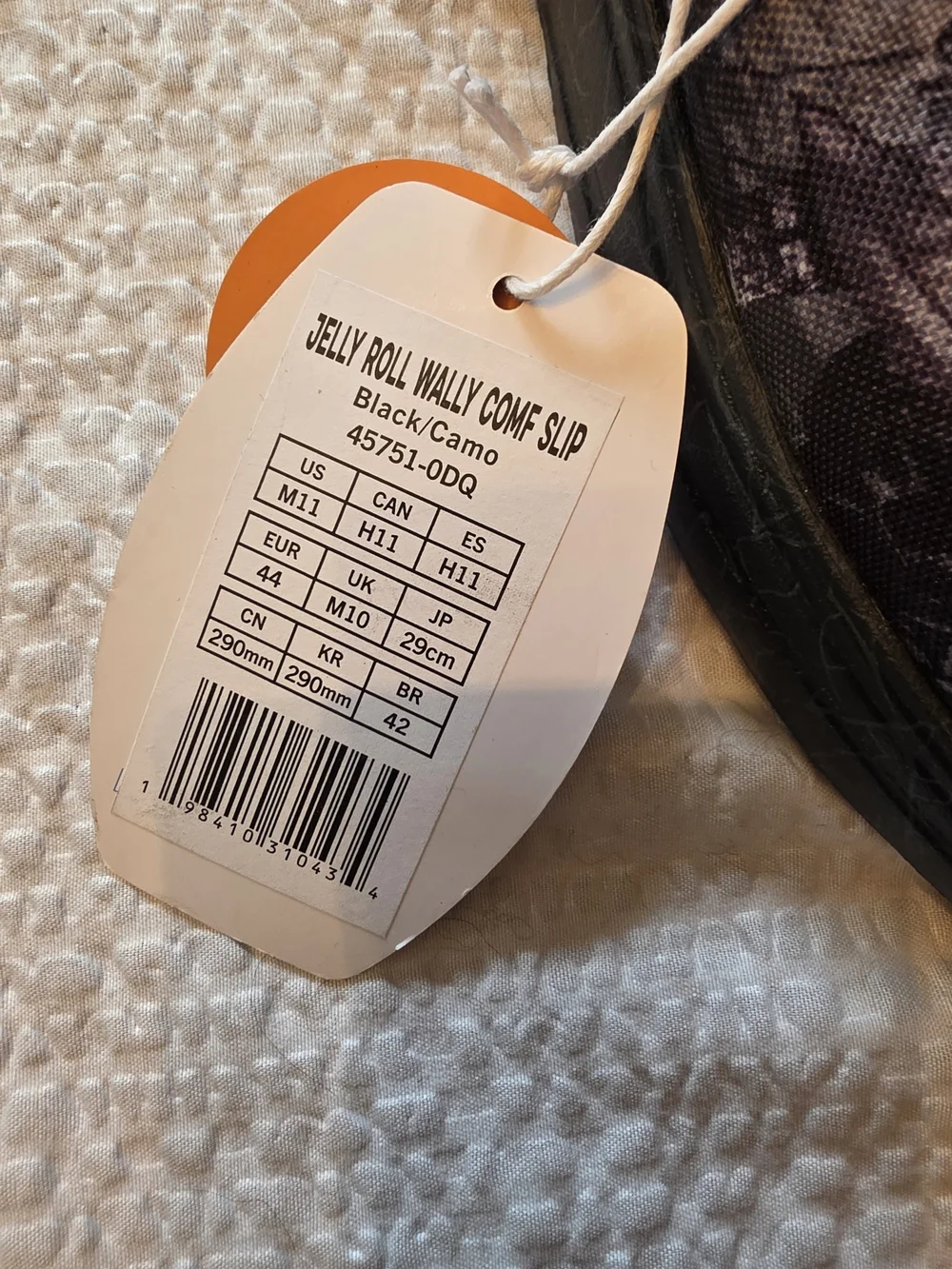 Hey Dude Jelly Roll Black/Camo Lightweight Slip-On Shoes 11 Nwt